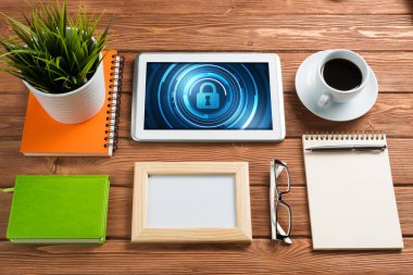 Web güvenlik ve teknoloji kavramı  