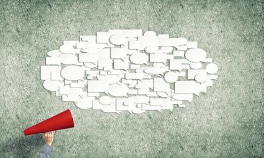 Duyuru yapmak adam kapatın