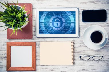 Web güvenlik ve teknoloji kavramı  