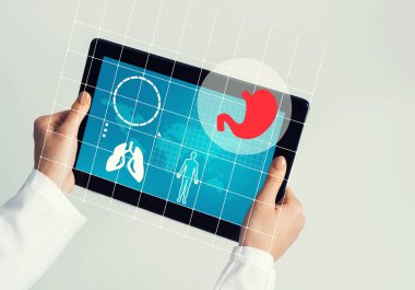 Tablet pc aygıtı tıp arayüzü ile