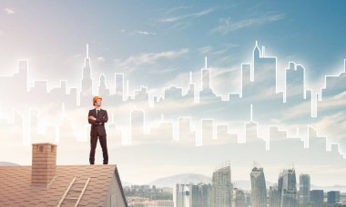 Takım elbiseli genç işadamı