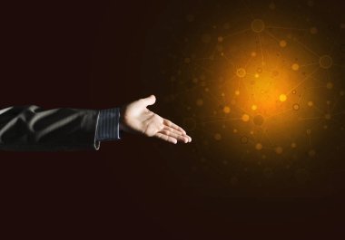 Konsept dijital bağlantı  