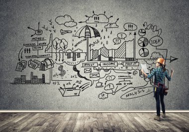 Endüstriyel inşaat ve bakım kavramı