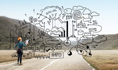 Endüstriyel inşaat ve bakım kavramı