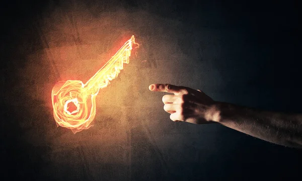 Yangın parlayan simgesi — Stok fotoğraf