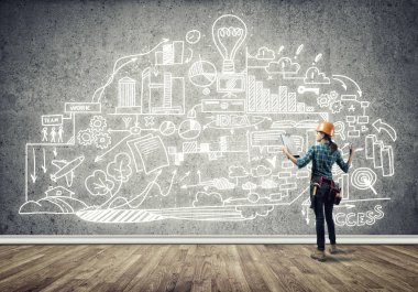 Endüstriyel inşaat ve bakım kavramı