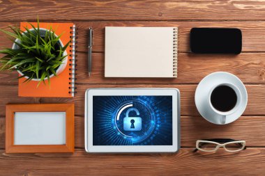 Web güvenlik ve teknoloji kavramı  