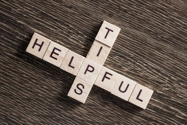 Crossword with wooden cubes — Stock Photo, Image