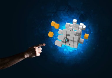 küp hatlarıma gösteren erkek ele