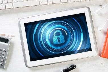 Web güvenlik ve teknoloji kavramı  