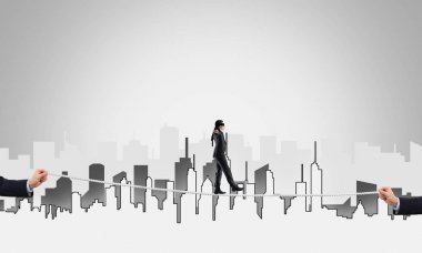 İşadamı blindfolder gözleri ile