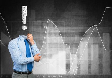 Düşünceli kafasız iş adamı