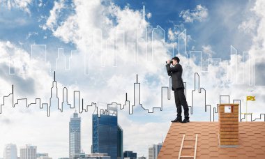 işadamı görüntüleme cityscape