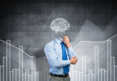 Beyni çalışan iş adamı.