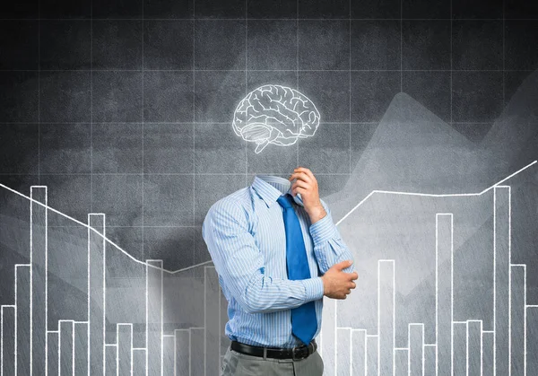 Beyni çalışan iş adamı.