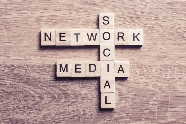 Palabras clave de medios conceptuales — Foto de Stock