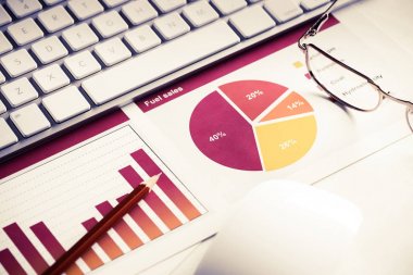 İş çalışma alanı klavye ile