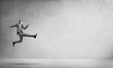 Yüksek atlama işadamı