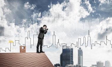 işadamı görüntüleme cityscape