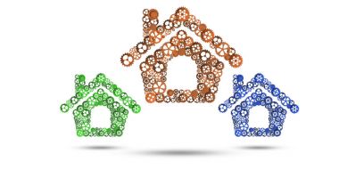 Kavramsal arka plan görüntüsü ev