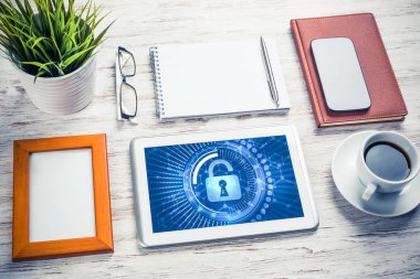 Web güvenlik ve teknoloji kavramı 