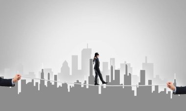 İşadamı blindfolder gözleri ile