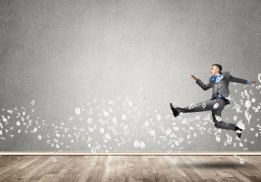 Yüksek atlama işadamı