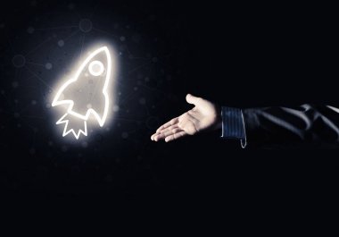 Roket web simge sunan adam palm 