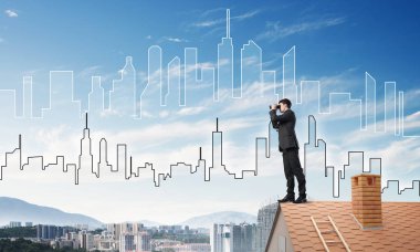 işadamı görüntüleme cityscape