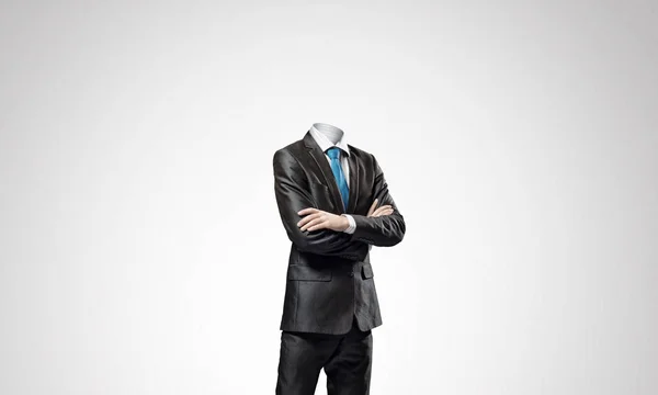 Businessman without head — Stock Photo, Image