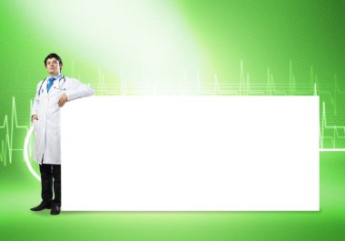 Doktor ile beyaz boş bayrak
