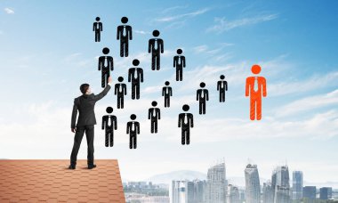 Evin üst genç işadamı 