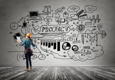 kask kadında mühendisi 