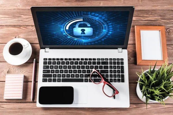 Concepto de seguridad y tecnología web — Foto de Stock