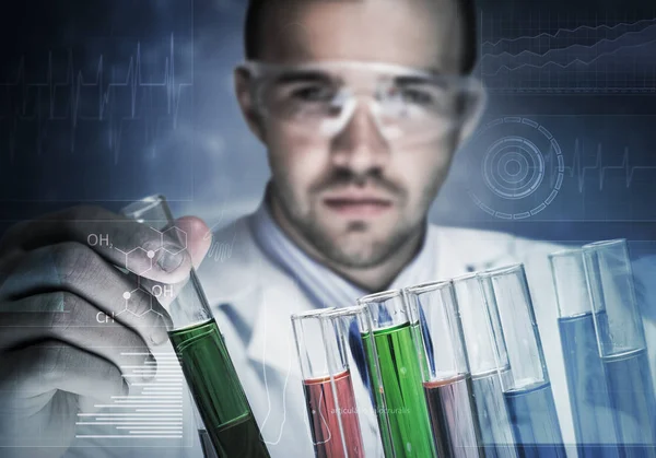 Handsome scientist making research Royalty Free Stock Photos