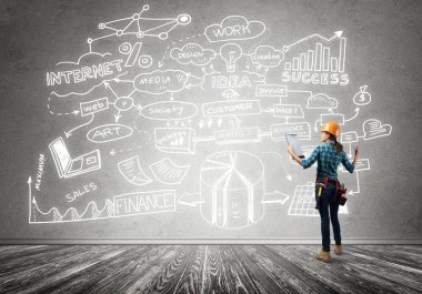 kask kadında mühendisi 