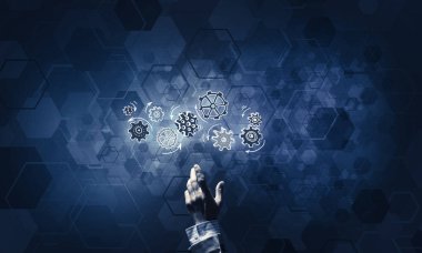 Parlayan dişli mekanizması simgesi 