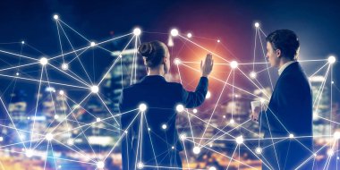 Kavramı sosyal bağlantı ve ağ 