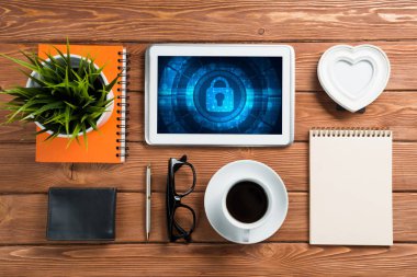 Web güvenlik ve teknoloji kavramı 