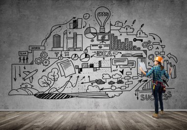 kask kadında mühendisi 