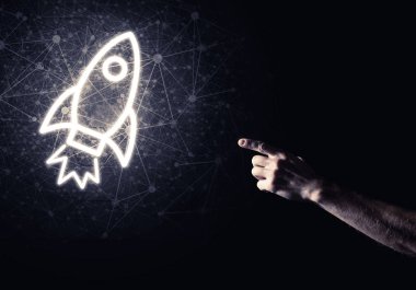 Roket parlayan simgesi