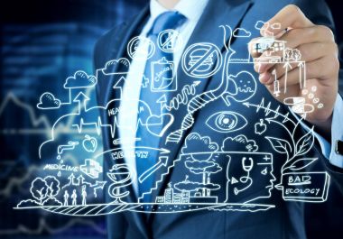 ekranda çizim işadamı 