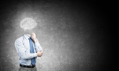 Meçhul işadamı ile çizilmiş beyin