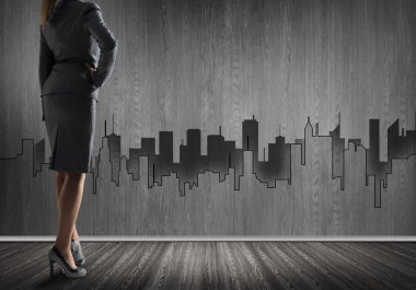  İnşaat proje duvar üzerinde