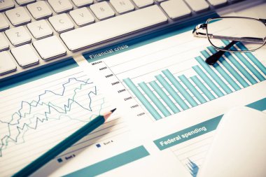 İş çalışma alanı klavye ile 