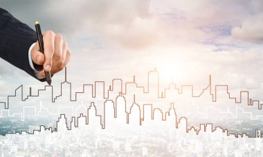 Tasarımcı çizim inşaat projesi