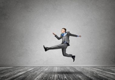 Yüksek atlama işadamı