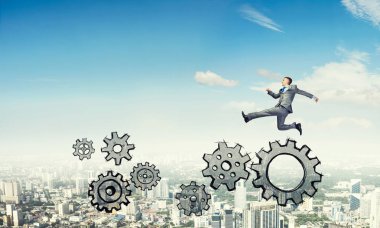 Yüksek atlama işadamı