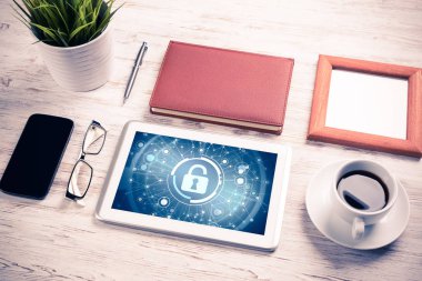 Web güvenlik ve teknoloji kavramı  