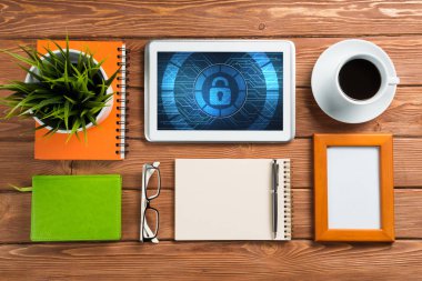 Web güvenlik ve teknoloji kavramı  